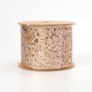 3" Sequin Wired Ribbon | Rose Gold | 10 Yard Roll