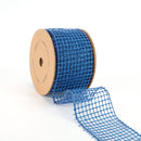 2 1/2" Wired Ribbon | "Netting" Blue | 10 Yard Roll