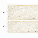 3" Sequin Wired Ribbon | White Gold | 10 Yard Roll
