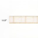 1 1/2" Wired Ribbon | "Metallic Check" White/Multi | 10 Yard Roll