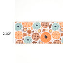2 1/2" Wired Ribbon | "Pumpkin Frenzy" Natural/Multi | 10 Yard Roll