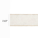 2 1/2" Wired Ribbon | "Glitter Sheer" Gold | 10 Yard Roll