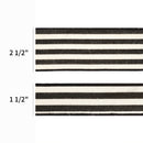 1 1/2" Wired Ribbon | "Striped" Black/White | 10 Yard Roll