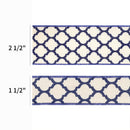 2 1/2" Wired Ribbon | "Lattice" Natural | 10 Yard Roll