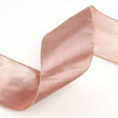 4" Reversible Shimmer/Lurex Wired Ribbon | Rose Gold/Rose Gold | 10 Yard Roll