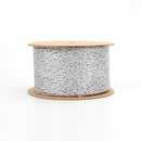 3" Mesh Wired Ribbon | Silver | 10 Yard Roll