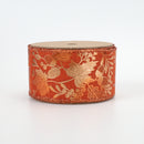 2 1/2" Wired Ribbon | "Metallic Leaf" Rust/Copper | 10 Yard Roll