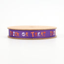 5/8" Printed Grosgrain Ribbon | "Trick or Treat" Purple | 20 Yard Roll