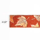 2 1/2" Wired Ribbon | "Metallic Leaf" Rust/Copper/Gold | 10 Yard Roll