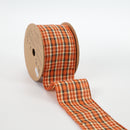 2 1/2" Wired Ribbon | "Harvest Plaid" Rust/Multi | 10 Yard Roll