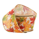2 1/2" Wired Ribbon | "Maple Leaf" Natural/Multi | 10 Yard Roll