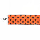 1 1/2" Faux Linen Wired Ribbon | Dot | 10 Yard Roll