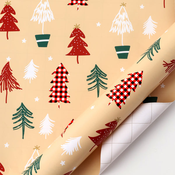 30" x 10' Holiday Wrapping Paper | Natural Tree