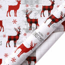 30" x 10' Holiday Wrapping Paper | Buffalo Plaid Stag