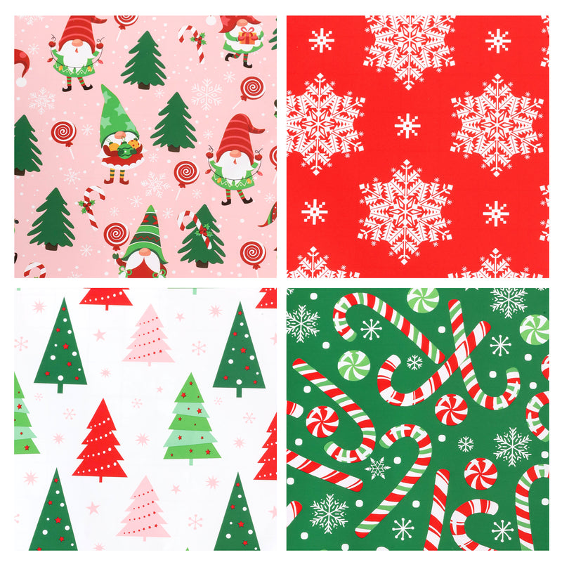30" x 10' Wrapping Paper Bundle (4-pack) | Gnome Pink