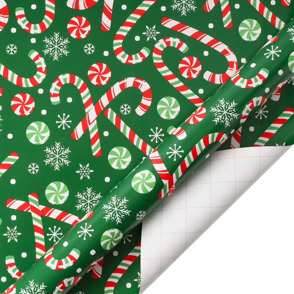 30" x 10' Holiday Wrapping Paper | Candy Cane