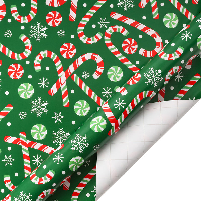 30" x 10' Holiday Wrapping Paper | Candy Cane