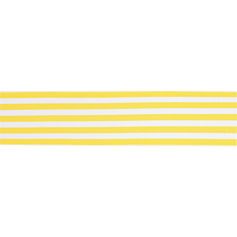 1 1/2" Striped Ribbon | Maize (650) | 50 Yard Roll