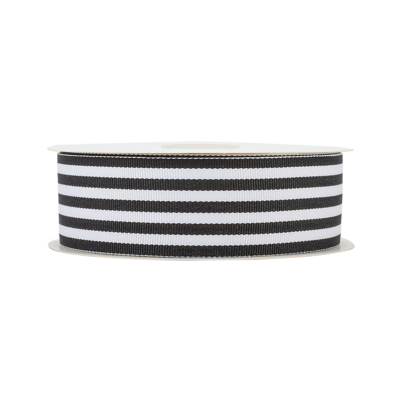 1 1/2" Striped Ribbon | Black (030) | 50 Yard Roll