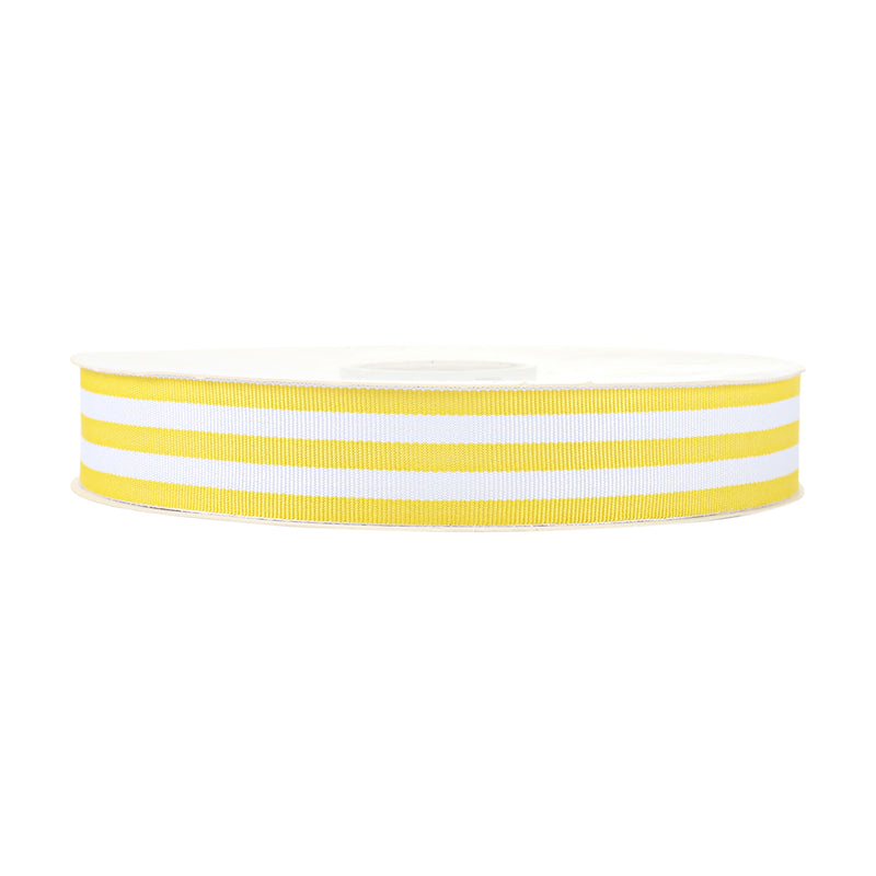 7/8" Striped Ribbon | Maize (650) | 100 Yard Roll