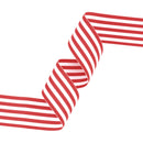 1 1/2" Striped Ribbon | Red (250) | 50 Yard Roll