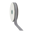 7/8" Striped Ribbon | Black (030) | 100 Yard Roll