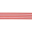 1" Striped Ribbon | Red (250) | 100 Yard Roll