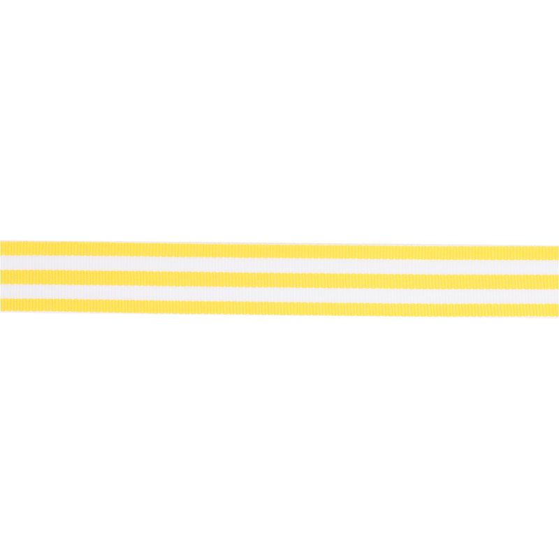 7/8" Striped Ribbon | Maize (650) | 100 Yard Roll