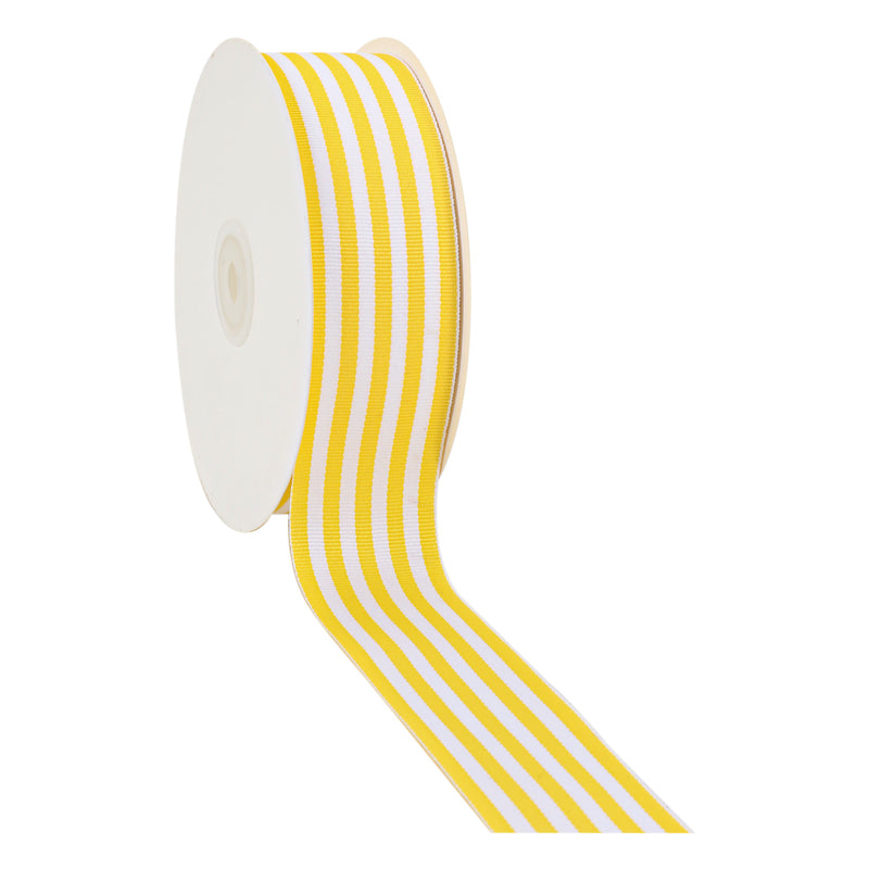 1 1/2" Striped Ribbon | Maize (650) | 50 Yard Roll