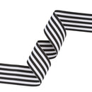 1 1/2" Striped Ribbon | Black (030) | 50 Yard Roll