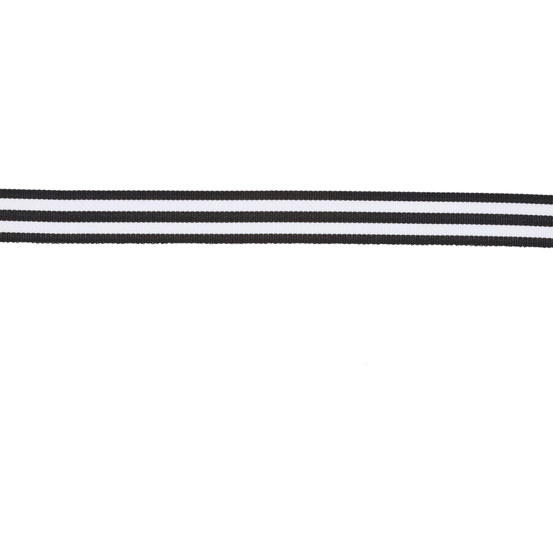 7/8" Striped Ribbon | Black (030) | 100 Yard Roll