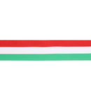 1 1/2" Striped Ribbon | Green/White/Red (035) | 100 Yard Roll