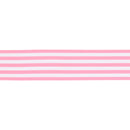 1 1/2" Striped Ribbon | Geranium Pink (155) | 50 Yard Roll