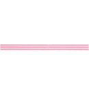 3/8" Striped Ribbon | Geranium Pink (155) | 100 Yard Roll