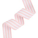 1" Striped Ribbon | Lt Pink (117) | 100 Yard Roll