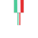 1 1/2" Striped Ribbon | Green/White/Red (035) | 100 Yard Roll