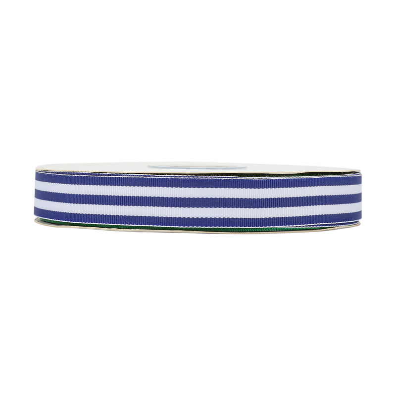 7/8" Striped Ribbon | Ink Blue (371) | 100 Yard Roll