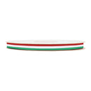 3/8" Striped Ribbon | Green/White/Red (035) | 100 Yard Roll