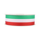 1 1/2" Striped Ribbon | Green/White/Red (035) | 100 Yard Roll