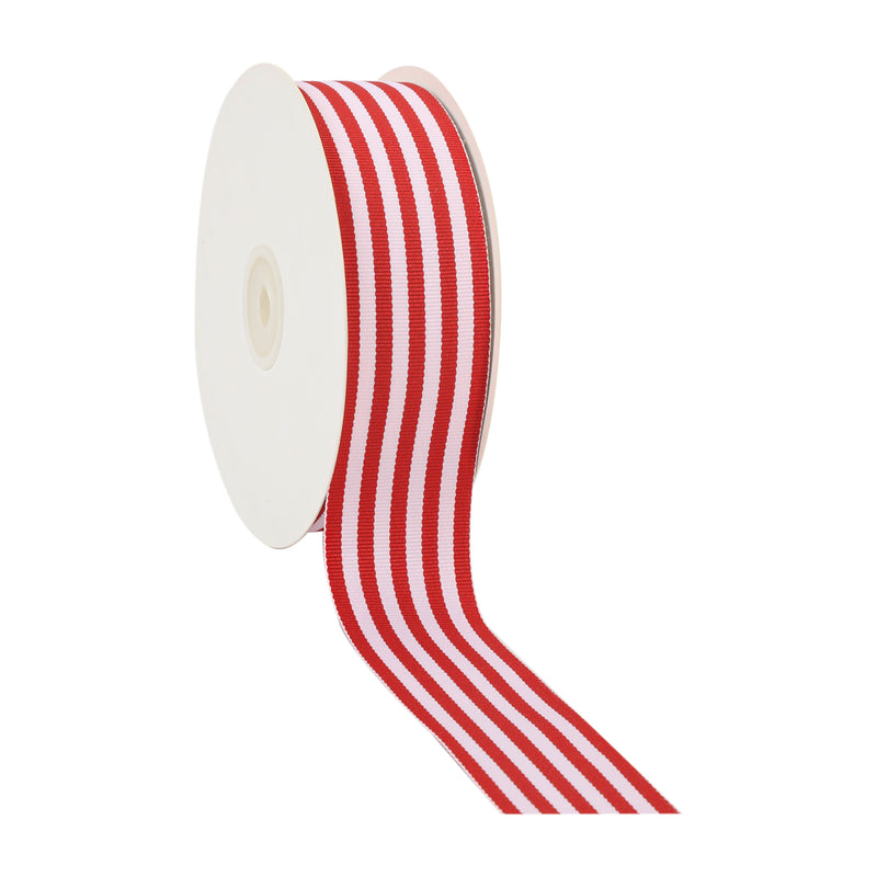 1 1/2" Striped Ribbon | Red (250) | 50 Yard Roll