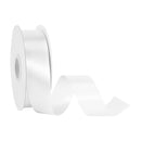 1 7/16" Floral Satin Ribbon | White | 100 Yard Roll