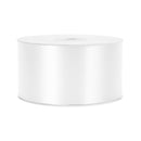 2 3/4" Floral Satin Ribbon | White | 100 Yard Roll