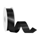 1 7/16" Floral Satin Ribbon | Black | 100 Yard Roll