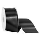 2 3/4" Floral Satin Ribbon | Black | 100 Yard Roll