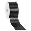 2 3/4" Floral Satin Ribbon | Black | 100 Yard Roll