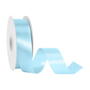 1 7/16" Floral Satin Ribbon | Lt Blue | 100 Yard Roll