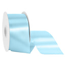 2 3/4" Floral Satin Ribbon | Lt Blue | 100 Yard Roll