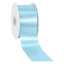 2 3/4" Floral Satin Ribbon | Lt Blue | 100 Yard Roll