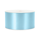 2 3/4" Floral Satin Ribbon | Lt Blue | 100 Yard Roll