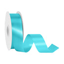 1 7/16" Floral Satin Ribbon | Turquoise | 100 Yard Roll